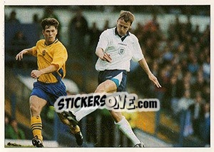 Cromo Teddy Sheringham scores v Sweden