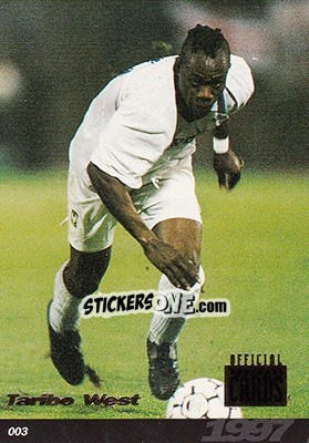 Sticker Taribo West - U.N.F.P. Football Cards 1996-1997 n. 3 - Panini