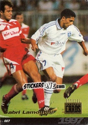 Sticker Sabri Lamouchi - U.N.F.P. Football Cards 1996-1997 n. 7 - Panini