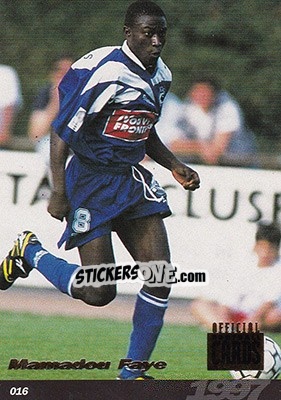 Sticker Mamadou Faye - U.N.F.P. Football Cards 1996-1997 - Panini