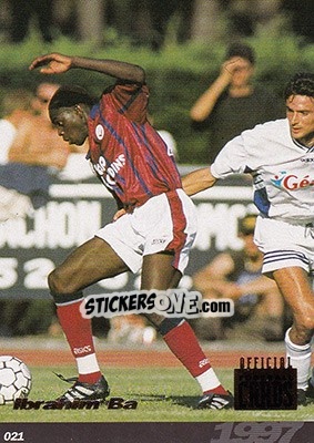 Sticker Ibrahim Ba - U.N.F.P. Football Cards 1996-1997 n. 21 - Panini