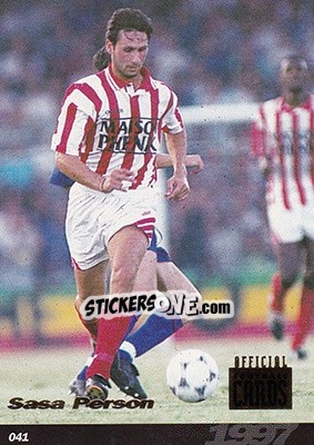 Sticker Sasa Person - U.N.F.P. Football Cards 1996-1997 n. 41 - Panini