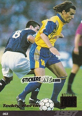 Sticker Teddy Bertin - U.N.F.P. Football Cards 1996-1997 n. 63 - Panini