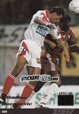 Sticker Miladine Becanovic - U.N.F.P. Football Cards 1996-1997 n. 89 - Panini