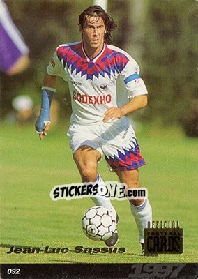 Figurina Jean-Luc Sassus - U.N.F.P. Football Cards 1996-1997 - Panini