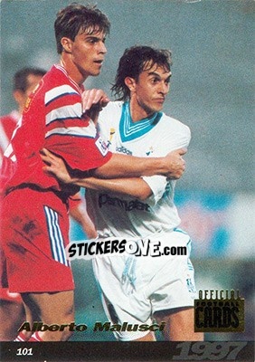 Figurina Alberto Malusci - U.N.F.P. Football Cards 1996-1997 - Panini