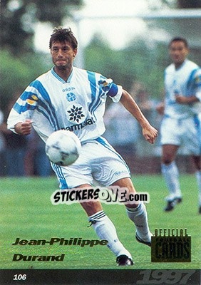 Sticker Jean-Philippe Durand - U.N.F.P. Football Cards 1996-1997 n. 106 - Panini