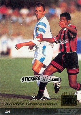 Sticker Xavier Gravelaine - U.N.F.P. Football Cards 1996-1997 - Panini
