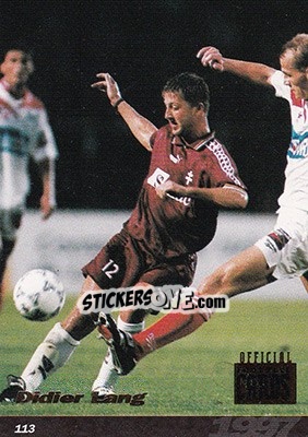 Sticker Didier Lang - U.N.F.P. Football Cards 1996-1997 - Panini