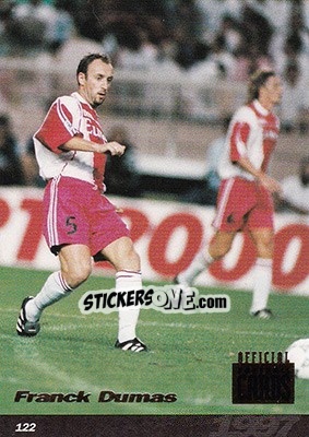 Sticker Franck Dumas - U.N.F.P. Football Cards 1996-1997 n. 122 - Panini