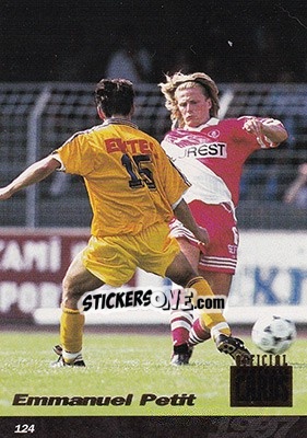Sticker Emmanuel Petit - U.N.F.P. Football Cards 1996-1997 n. 124 - Panini