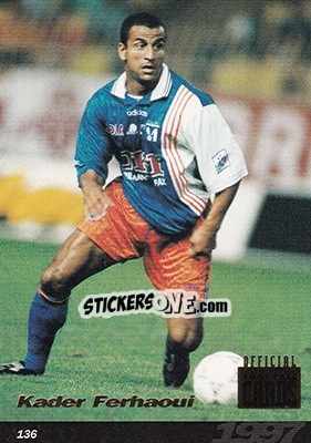 Sticker Kader Ferhaoui - U.N.F.P. Football Cards 1996-1997 n. 136 - Panini