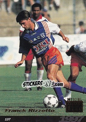 Sticker Franck Rizzetto - U.N.F.P. Football Cards 1996-1997 n. 137 - Panini