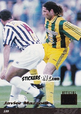 Figurina Javier Mazzoni - U.N.F.P. Football Cards 1996-1997 - Panini