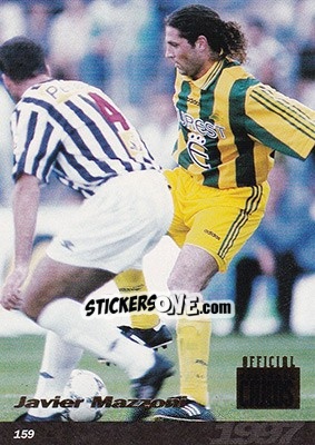 Sticker Javier Mazzoni - U.N.F.P. Football Cards 1996-1997 n. 159 - Panini
