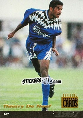 Sticker Thierry De Neef - U.N.F.P. Football Cards 1996-1997 n. 167 - Panini