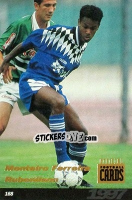 Sticker Monteiro F. Rubenilson - U.N.F.P. Football Cards 1996-1997 n. 168 - Panini