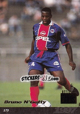 Sticker Bruno N'Gotty - U.N.F.P. Football Cards 1996-1997 n. 173 - Panini