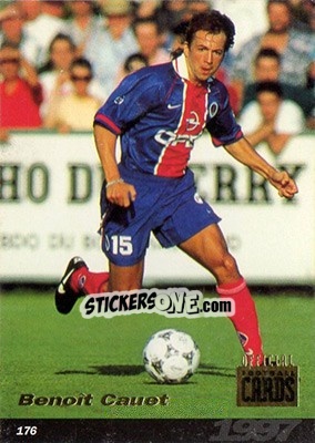 Sticker Benoit Cauet - U.N.F.P. Football Cards 1996-1997 n. 176 - Panini
