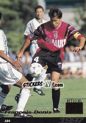Sticker Francois Denis - U.N.F.P. Football Cards 1996-1997 n. 184 - Panini