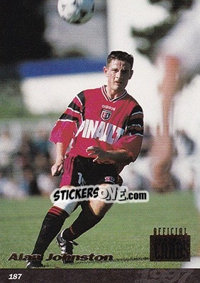Cromo Alan Johnston - U.N.F.P. Football Cards 1996-1997 n. 187 - Panini