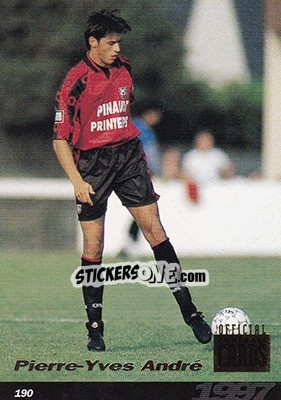 Sticker Pierre-Yves Andre - U.N.F.P. Football Cards 1996-1997 - Panini