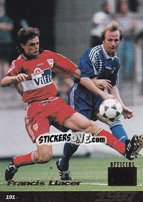 Sticker Francis Llacer - U.N.F.P. Football Cards 1996-1997 n. 191 - Panini