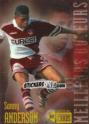 Figurina Sonny Anderson - U.N.F.P. Football Cards 1996-1997 n. B1 - Panini