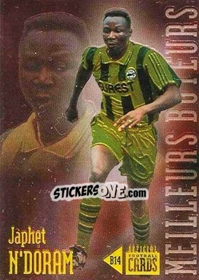 Sticker Japhet N'Doram - U.N.F.P. Football Cards 1996-1997 n. B14 - Panini