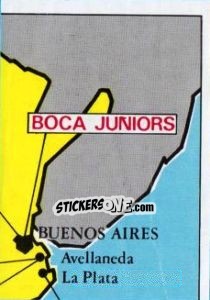 Sticker Map of Argentina - Badges football clubs - Panini