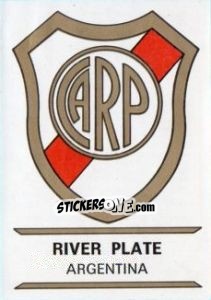 Figurina River Plate - Badges football clubs - Panini