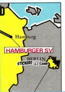 Sticker Map of Deutschland (BRD) - Badges football clubs - Panini