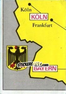 Sticker Map of Deutschland (BRD) - Badges football clubs - Panini