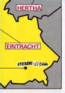 Sticker Map of Deutschland (BRD) - Badges football clubs n. 73 - Panini