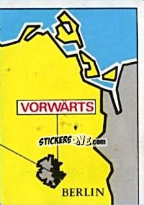 Sticker Map of Deutschland (DDR) - Badges football clubs - Panini