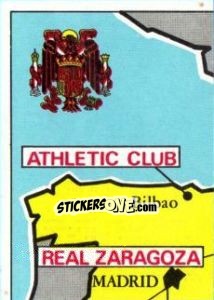Sticker Map of Spain - Badges football clubs - Panini