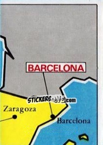 Sticker Map of Spain - Badges football clubs - Panini