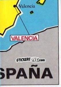 Figurina Map of Spain - Badges football clubs - Panini