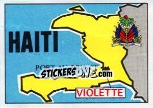 Sticker Map of Haiti - Badges football clubs - Panini