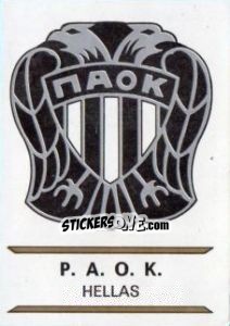 Sticker P.A.O.K. - Badges football clubs - Panini