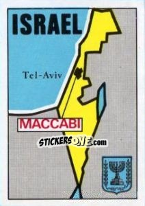 Cromo Map of Israel - Badges football clubs - Panini