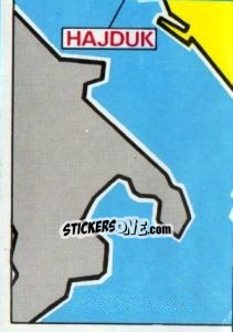 Sticker Map of Yugoslavia - Badges football clubs n. 159 - Panini