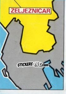 Sticker Map of Yugoslavia - Badges football clubs n. 160 - Panini