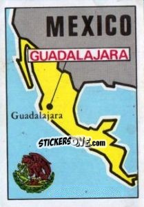 Figurina Map of Mexico - Badges football clubs - Panini