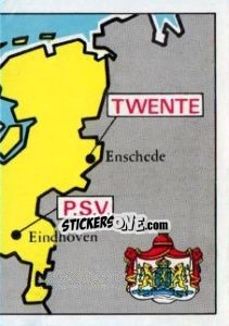 Sticker Map of Holland - Badges football clubs - Panini