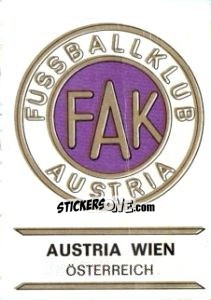 Figurina Austria Wien - Badges football clubs - Panini