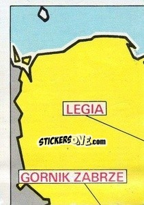 Sticker Map of Poland - Badges football clubs n. 227 - Panini