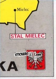 Sticker Map of Poland - Badges football clubs - Panini