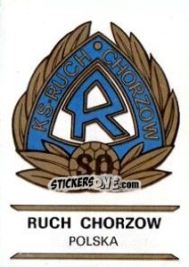 Cromo Ruch Chorzow - Badges football clubs - Panini