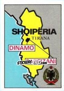 Sticker Map of Albania - Badges football clubs n. 261 - Panini